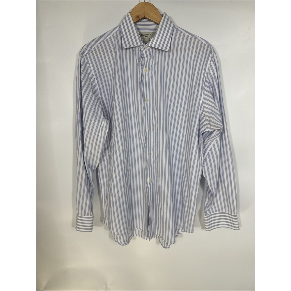 Banana Republic Men's Stripped‎ Shirt Large Size 16-16 1/2 Long Sleeve